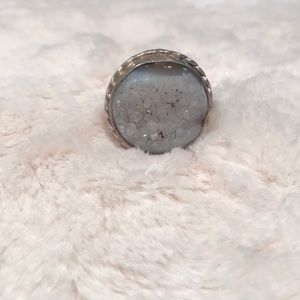 Grey stone ring